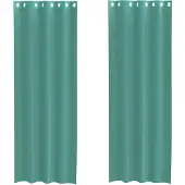 vidaXL Voile Rideaux avec oeillets 2 pcs. Turquoise