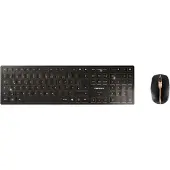 Cherry DW 9000 SLIM - Standard - Sans fil - RF + Bluetooth - QWERTY - Noir - Souris incluse