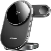 JOYROOM Chargeur sans fil à induction JR-W17 Qi 3 en 1 - noir