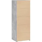 vidaXL Highboard gris béton 45x41x124 cm Bois composite