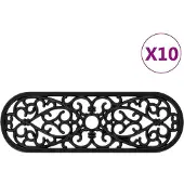 vidaXL Marches d'escalier 10 pcs 25x75 cm caoutchouc