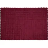 vidaXL Couverture en Fourrure de Lapin Synthétique Rouge Bordeaux