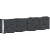 vidaXL Jardinière Anthracite 160 X 40 X 75 Cm Acier