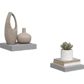 vidaXL Étagères murales flottantes 2 pcs gris 23x23,5x3,8 cm MDF