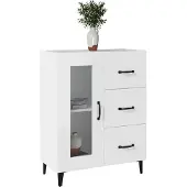 vidaXL Sideboard Blanc 69,5x34x90 cm Bois composite