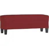 vidaXL Banc Rouge bordeaux 100x35x41 cm Tissu