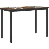vidaXL Table de salle à manger, 110 x 55 x 75 cm, métal, forme rectangulaire