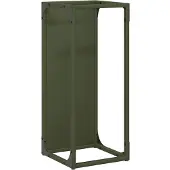 vidaXL Étagère à bois de chauffage vert olive 25x25x60 cm Acier laminé à froid