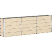 vidaXL Jardinière Ivoire 160 X 40 X 75 Cm Acier