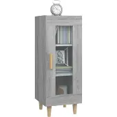 vidaXL Sideboard Gris Sonoma 34,5x34x90 cm Matériau dérivé du bois