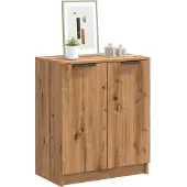 vidaXL Armoire à chaussures chêne artisanal bois d'ingénierie
