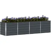 vidaXL Jardinière Anthracite 240 X 80 X 75 Cm Acier