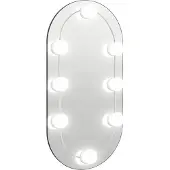 vidaXL Miroir avec lampes LED 40x20 cm verre ovale