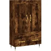 vidaXL Highboard chêne fumé 69,5x31x115 cm Bois composite