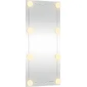 vidaXL Miroir mural avec lampes LED 40x80 cm Verre Rectangulaire