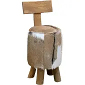 vidaXL Tabouret Marron Bois Massif Teck