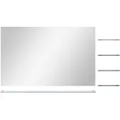 vidaXL Miroir mural avec 5 étagères Argenté 100 x 60 cm