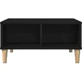 vidaXL Table basse noire imitation chêne 60 x 60 x 30 cm Bois composite