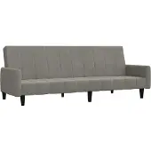 vidaXL Canapé-lit à 2 places gris clair velours