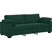 vidaXL Ensemble de canapé 2 pièces avec coussins, velours vert foncé