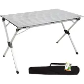 Aktive 110x70x70 Cm Aluminium Folding Table Gris