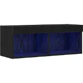 vidaXL Ensemble de meubles TV , 80 x 30 x 30 cm, noir, imitation chêne