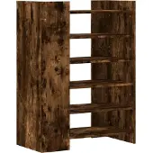 vidaXL Armoire à chaussures chêne fumé 74,5x37,5x100 cm