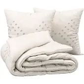 Atmosphera Linge de lit 220x240 cm avec linge de lit pour 2 oreillers, beige