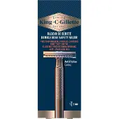 King C. Gillette - Rasoir de sûreté avec 5 lames - Kit