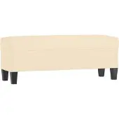 vidaXL Banc Crème 100x35x41 cm Tissu