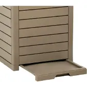 vidaXL Poubelle d'extérieur marron clair 41x41x86 cm Polypropylène