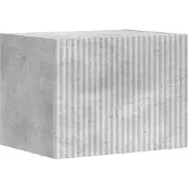 vidaXL Ensemble d'étagères murales pour téléviseur À fixer au mur 4 pièces Béton Gris Bois composite