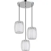 Globo Lampe pendante à 3 lampes Maribel Projectile chromée