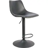 Ebuy24 Oregon Tabouret de bar avec surpiqûres contrastées beige, noir.
