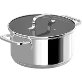 Berghoff [BERGHOFF1315079] Casserole DiNA avec couvercle en verre Helix – sans PFAS (20 cm)