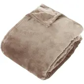 Atmosphera Ollis Couverture en flanelle beige - 260 x 240 cm