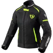 MUGENRACE Fuggire-A blouson textile moto étanche pour femme, noir/jaune, M