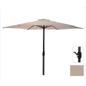 Progarden Parasol Dia 300 cm Aluminium/Polyester taupe