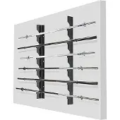 Softee Olympic Bar Rack 6 Bars Argenté