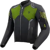 Rebelhorn Veste de moto imperméable Jax en tissu, noir/jaune, 5XL