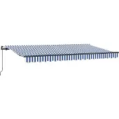 vidaXL Store rétractable bleu 400 x 200 cm Tissu
