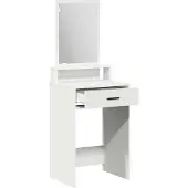 vidaXL Table de maquillage , blanche, 50 x 41 x 140 cm, en panneaux de particules