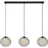 LINDBY Suspension , Cedrice, dimmable, Noir, Salon / séjour, Métal, Vintage / rétro