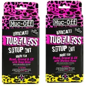 Muc Off Ultimate Tubeless Kit Pneus Vélo Pneus Tubeless Kit de conversion de pneus Tubeless, Version:60 mm/Road/Gravel/CX Deep Rims
