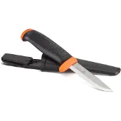 Hultafors Couteau d'artisanat HVK, acier SK5, inoxydable, manche en plastique PP, revêtement en santoprène, étui en plastique
