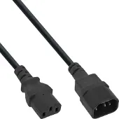 InLine 16632V Rallonge pour appareil froid, C13 sur C14, 1,8m (avec homologation ETL - pour l'Amérique du Nord)