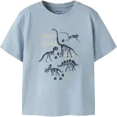 Name it T-Shirt 'NMMFabiak' crème / bleu marine / bleu-gris