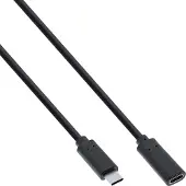 InLine Câble USB 3.2 Gen.1x2, rallonge USB-C ST/BU, noir, 1,5m