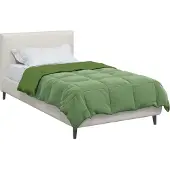vidaXL Couette toutes saisons rembourrée verte 140 x 200 cm microfibre
