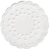 Duni 250 DESSOUS DE PLAT EN CELL. 8LG 7,5CM BLANC (1x, Dessous de verre)